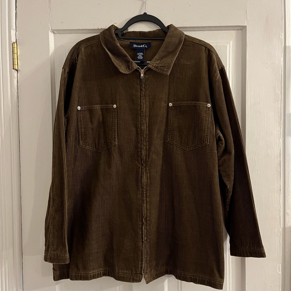 Denim&Co Classic Brown Corduroy Jacket